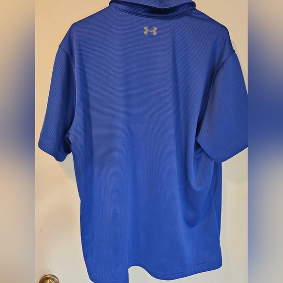 Under Armour Loose Fit Heatgear Men’s Size XL Blue Golf Polo Shirt - Picture 4 of 7
